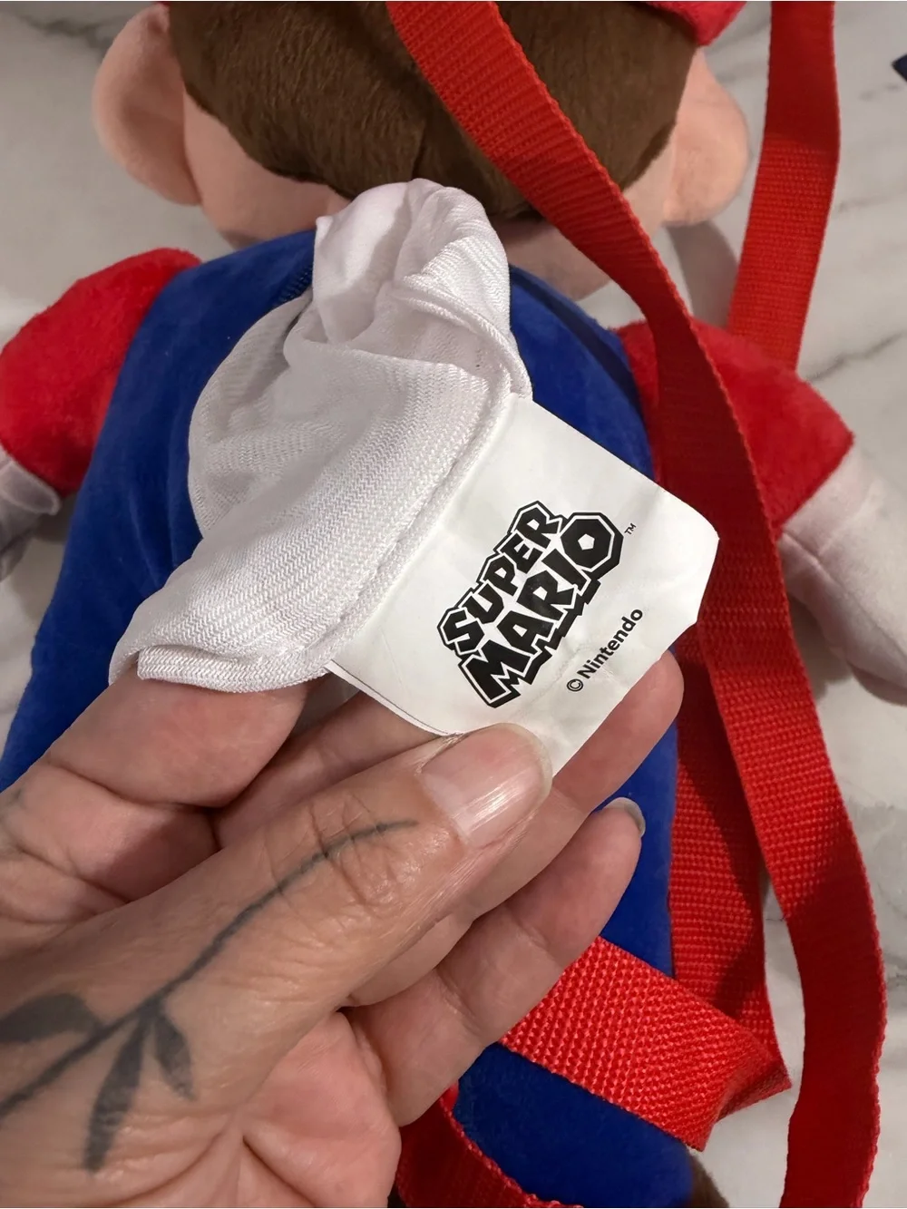 Nintendo Red Blue Plush Mario Character Backpack